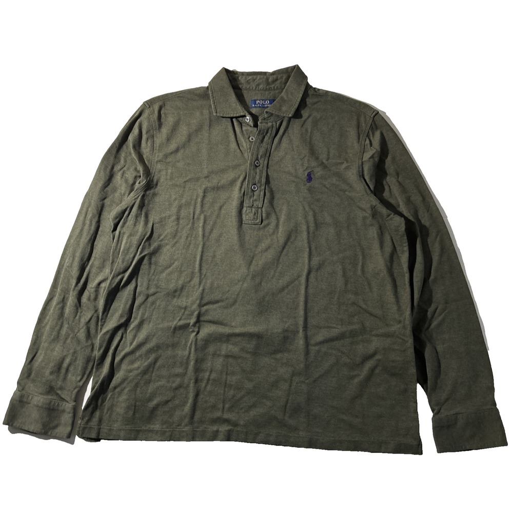 Polo Ralph Lauren Shirt - Green Long Sleeve Preppy Casual Button Up - Mens XL